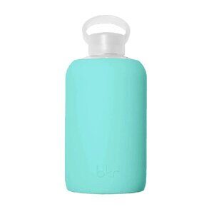 BKR Glass Water Bottle w/Silicone Sleeve in Audrey (Blue) Big 1L/32oz Rare